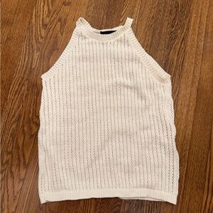 *Sanctuary women’s cream halter sweater knit tank top size large
